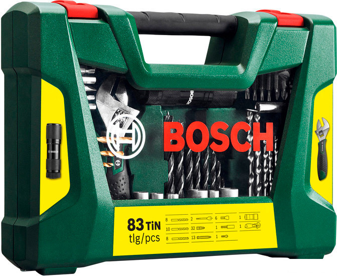 Универсальный набор инструментов Bosch V-Line Titanium 2607017193 83 предмета - фото 1 - id-p197268245