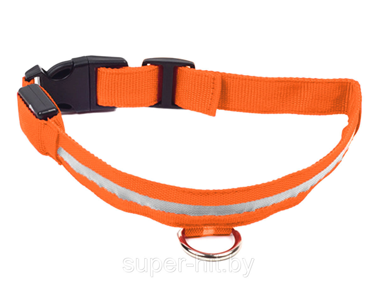 Светящийся ошейник для собак SIPL оранжевый - фото 1 - id-p197276069