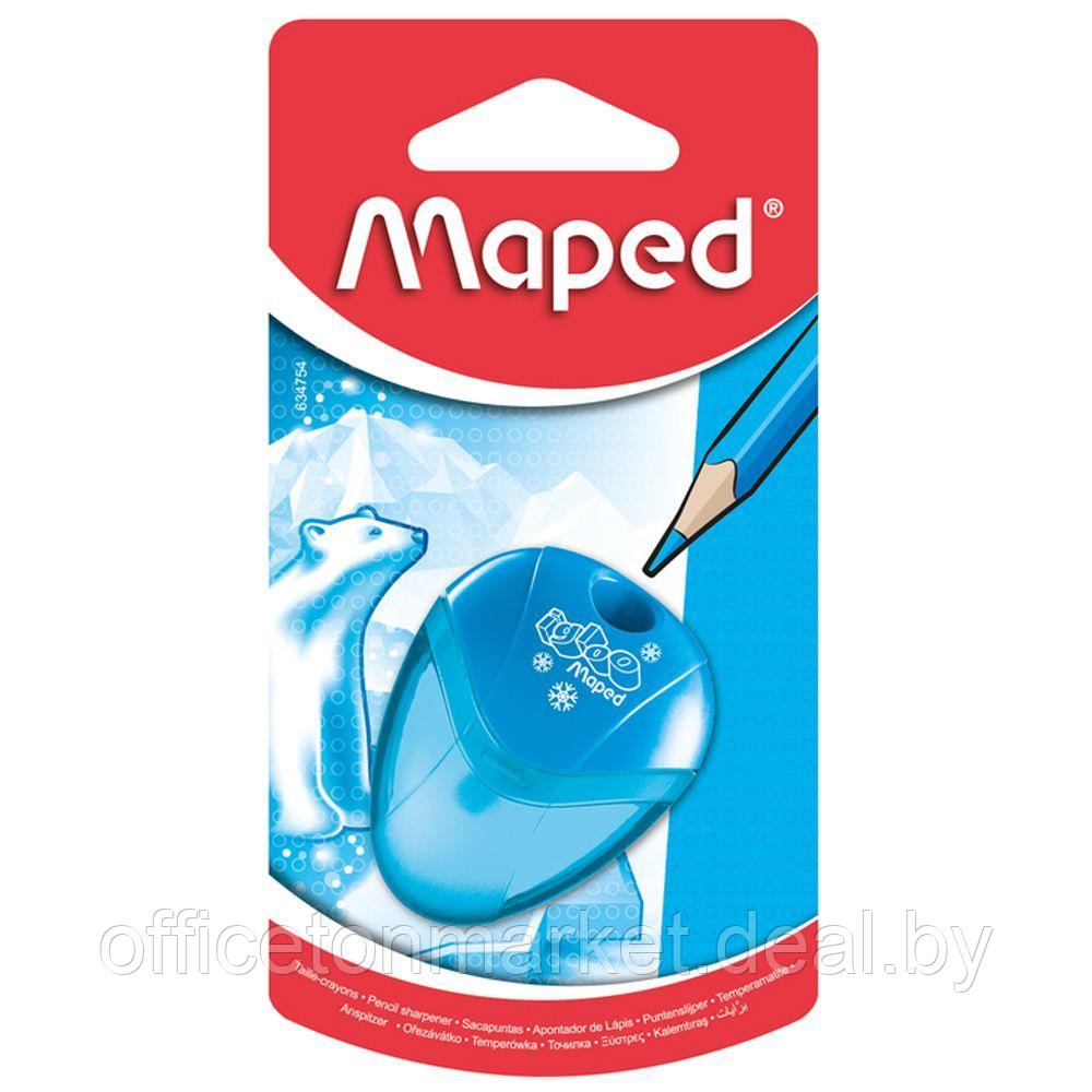 Точилка Maped "I-Gloo", 1 отверстие, с контейнером, блистер - фото 1 - id-p197279664