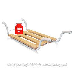 Решетка-сиденье для ванны деревянное "Эконом" 42х27м, 4-х реечное, металлический каркас (Россия)