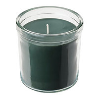 IKEA/  АВМЭЛА ароматическая свеча в стакане, 40 ч, Свежая мята/темно-зеленый