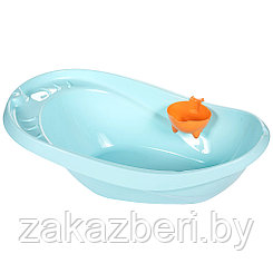 Ванна детская пластмассовая "Буль-Буль" 35,5л, 84,4х52х28,5см, сливное отверстие, нежно голубой, с ковшом -