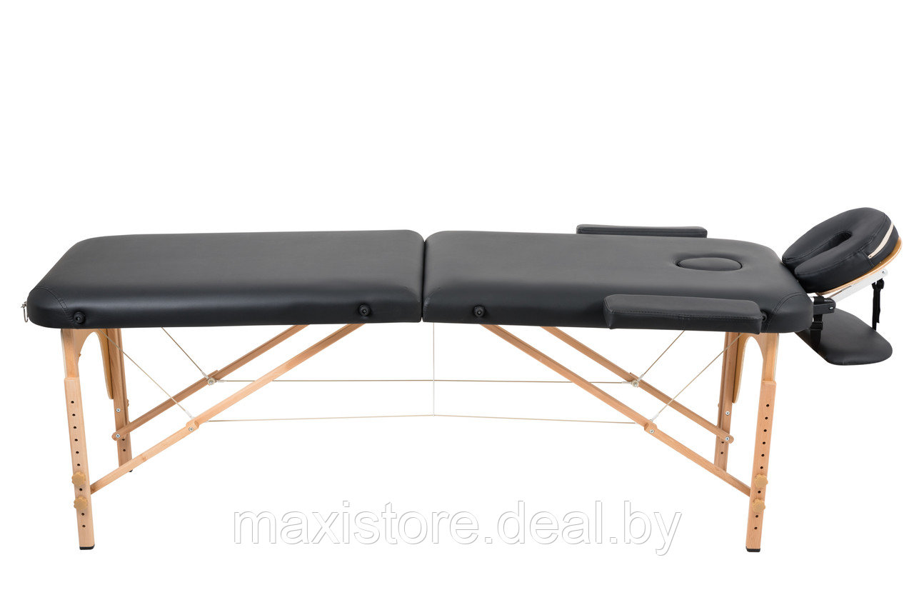 Массажный стол Atlas Sport складной 2-с деревянный 60 см (черный) - фото 2 - id-p163172801