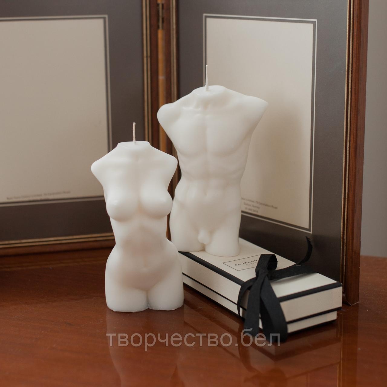 Набор из двух свечей " Тело мужское +женское"- 11,5см