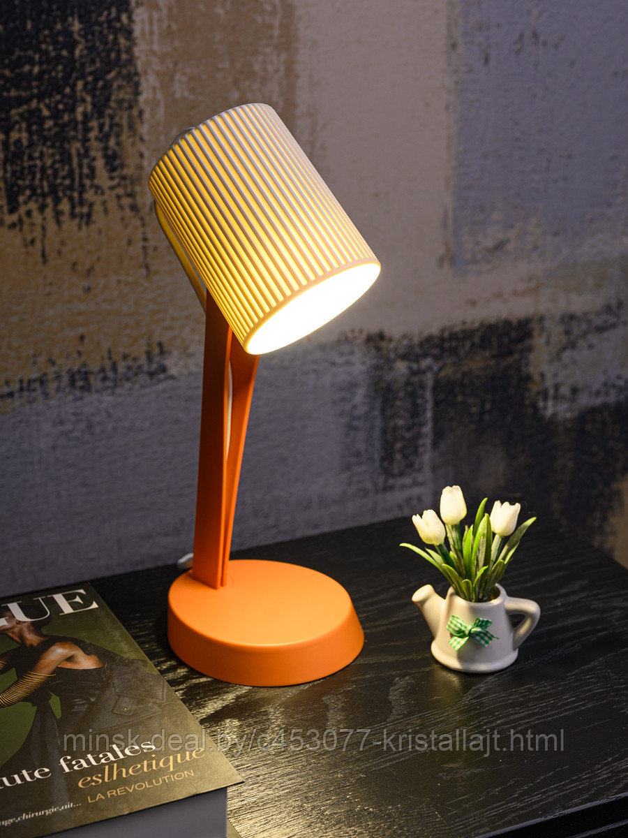 Настольная лампа Artstyle HT-711WOR, белый/оранжевый, пластик, E14 - фото 2 - id-p197302151