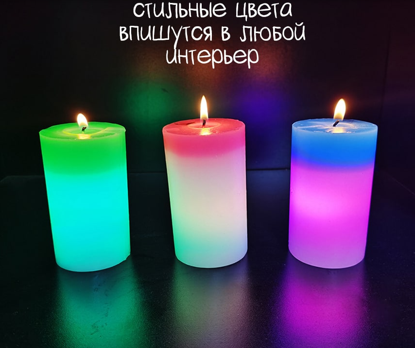 Магическая восковая свеча Candled Magic 7 Led меняющая цвет (на светодиодах) - фото 1 - id-p167021121