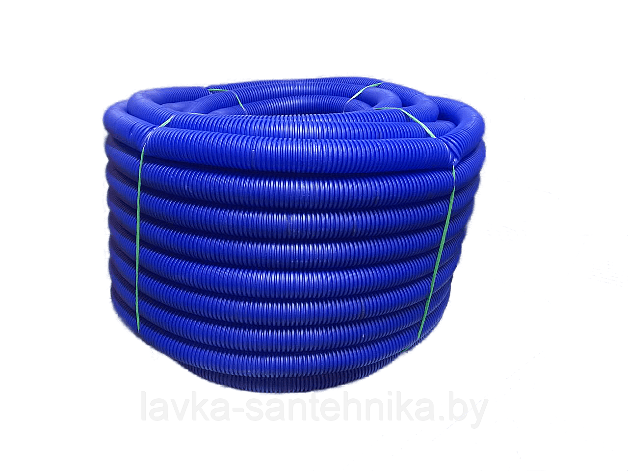 Труба (пешель) защитная гофрированная 18 мм (цвет: синий, длина бухты: 50 м)
