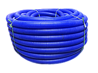 Труба (пешель) защитная гофрированная 29 мм (цвет: синий, длина бухты: 50 м)