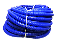 Труба (пешель) защитная гофрированная 35 мм (цвет: синий, длина бухты: 50 м)