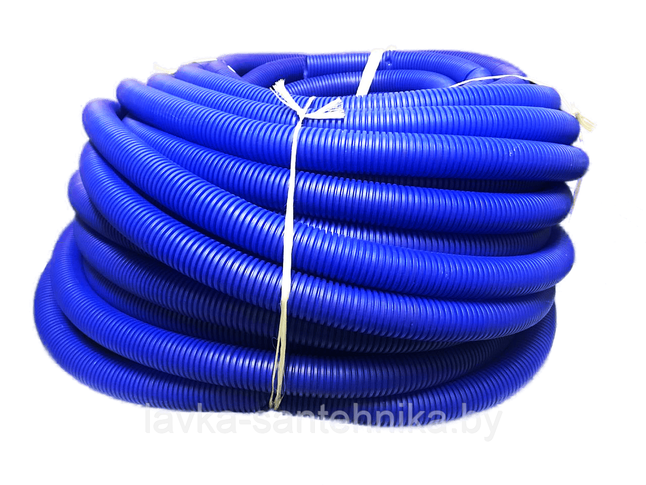 Труба (пешель) защитная гофрированная 35 мм (цвет: синий, длина бухты: 50 м) - фото 1 - id-p197333786