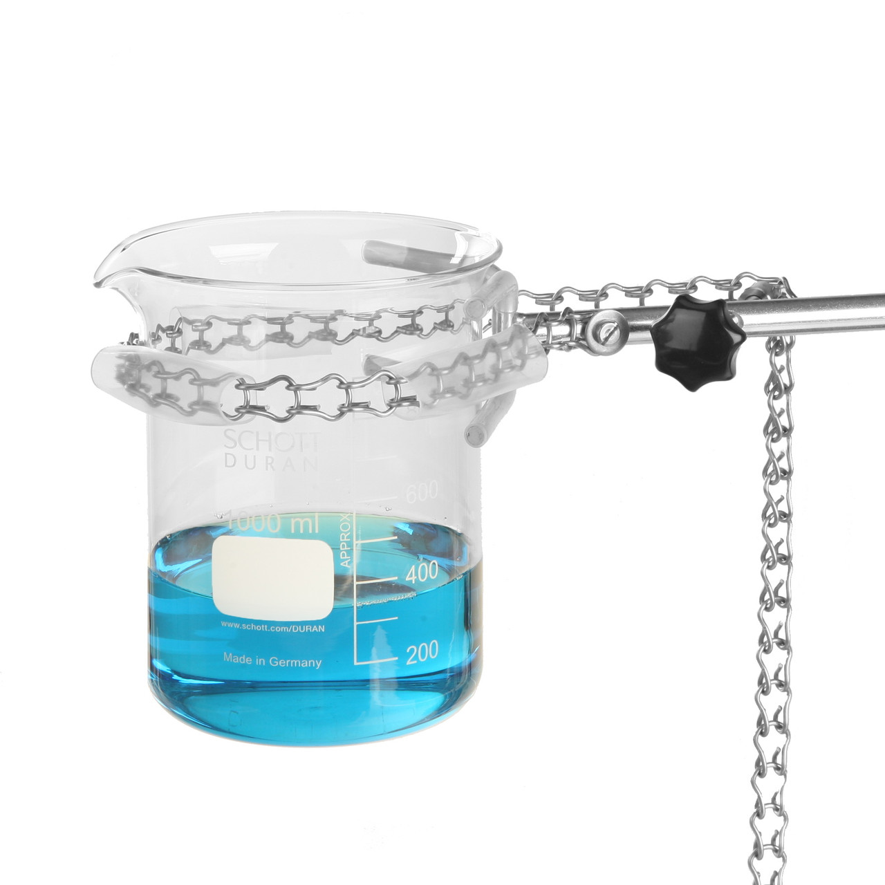 Цепной зажим для стакана BOCHEM, оцинкованная сталь, цепочка с силиконовым покрытием