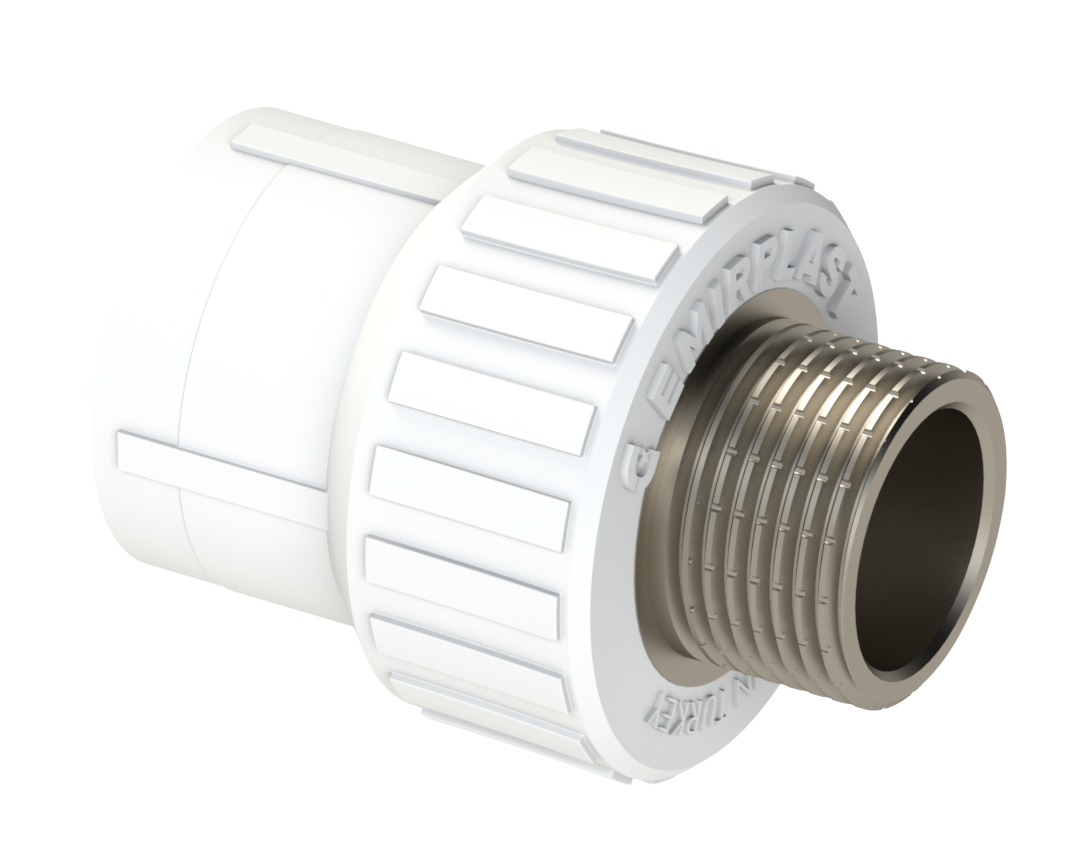 Переход с металлической наружной резьбой 32*1/2, EmirPlast (Турция)