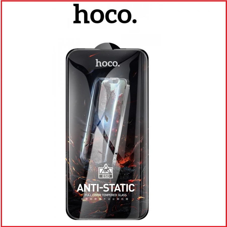 Защитное стекло Hoco G9 Anti-Static для Apple Iphone 14 Pro черный (полная проклейка) - фото 1 - id-p197343602