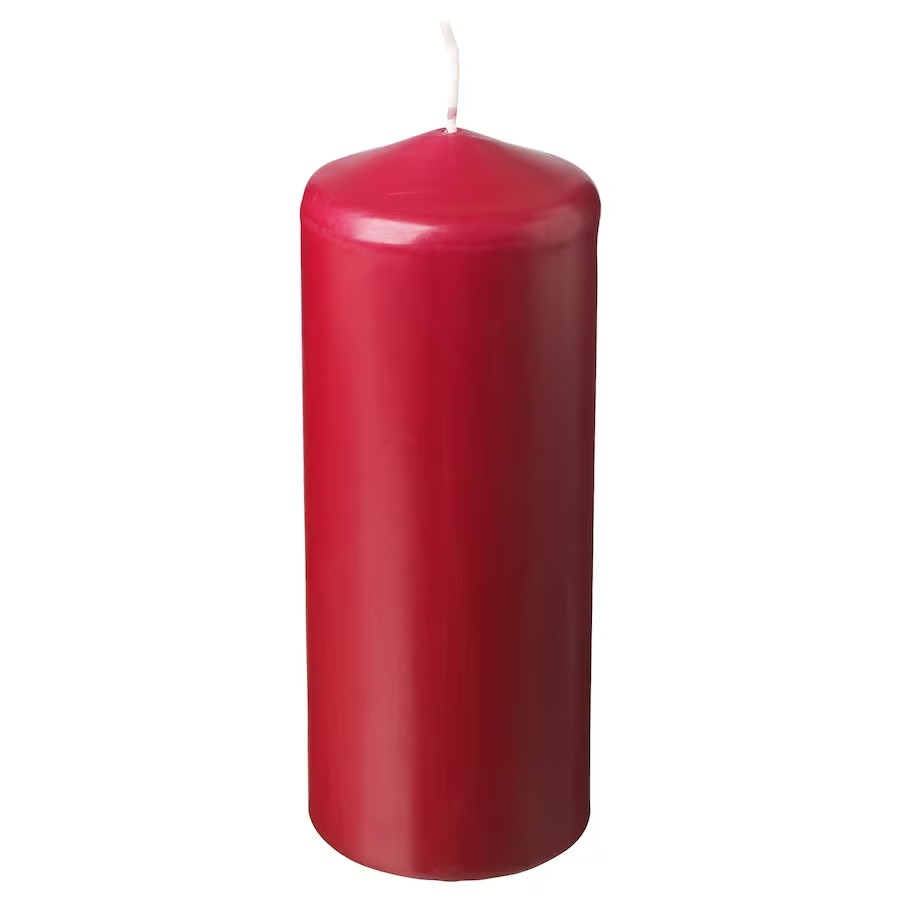 IKEA/ ФЕНОМЕН неароматическая формовая свеча 19см, красная,70 часов - фото 1 - id-p197343660
