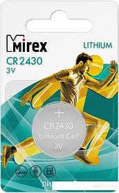 Батарейка Mirex CR2430 3V 1 шт (1/40/240) ecopack 23702-CR2430-E1
