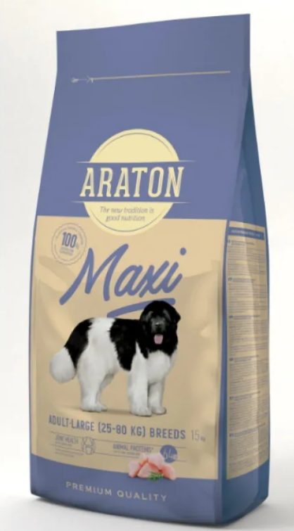 Сухой корм для собак Araton Adult Maxi сухой корм премиум для собак крупных пород 15 кг (Литва) - фото 1 - id-p197344087