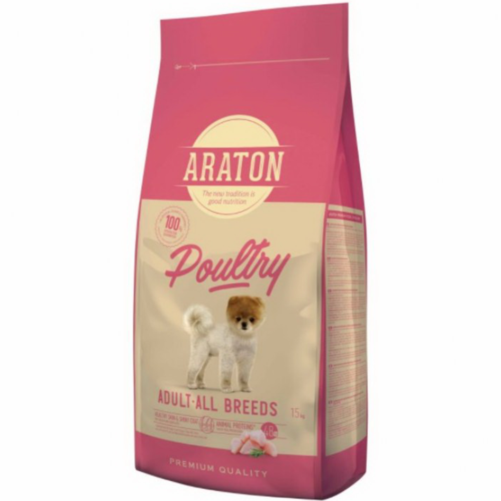 Сухой корм для собак Araton Adult Poultry сухой корм для собак с домашней птицей, 15 кг (Литва) - фото 1 - id-p197345335