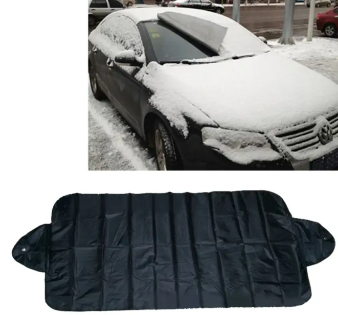 Защитный двухсторонний чехол / накидка на магнитах на лобовое стекло Winter Windshield Cover 170 х 120 см (раз - фото 8 - id-p197347779