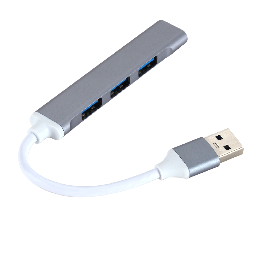 Хаб - концентратор USB2.0 - 4х USB2.0, ультра-тонкий, серый 555446