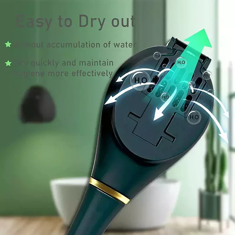 Ершик из эластичного силикона VIP Brush Туалетная плоская щетка для чистки унитаза (зелёный) - фото 3 - id-p197352829