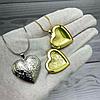 Кулон-тайник Сердце на цепочке Два сердца в золоте, фото 7