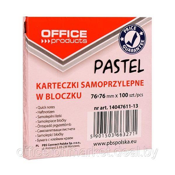 Бумага для заметок "Office Products", 76x76 мм, 100 листов, розовая пастель - фото 1 - id-p197355056