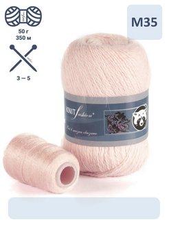 Пряжа Пух норки KnitFashion цвет м35 светло-розовый