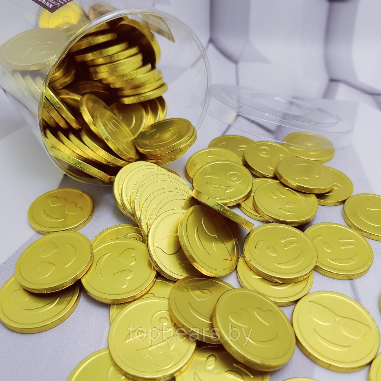 Золотые шоколадные монеты «Смайлик» MIX, набор 20 монеток - фото 6 - id-p197369613