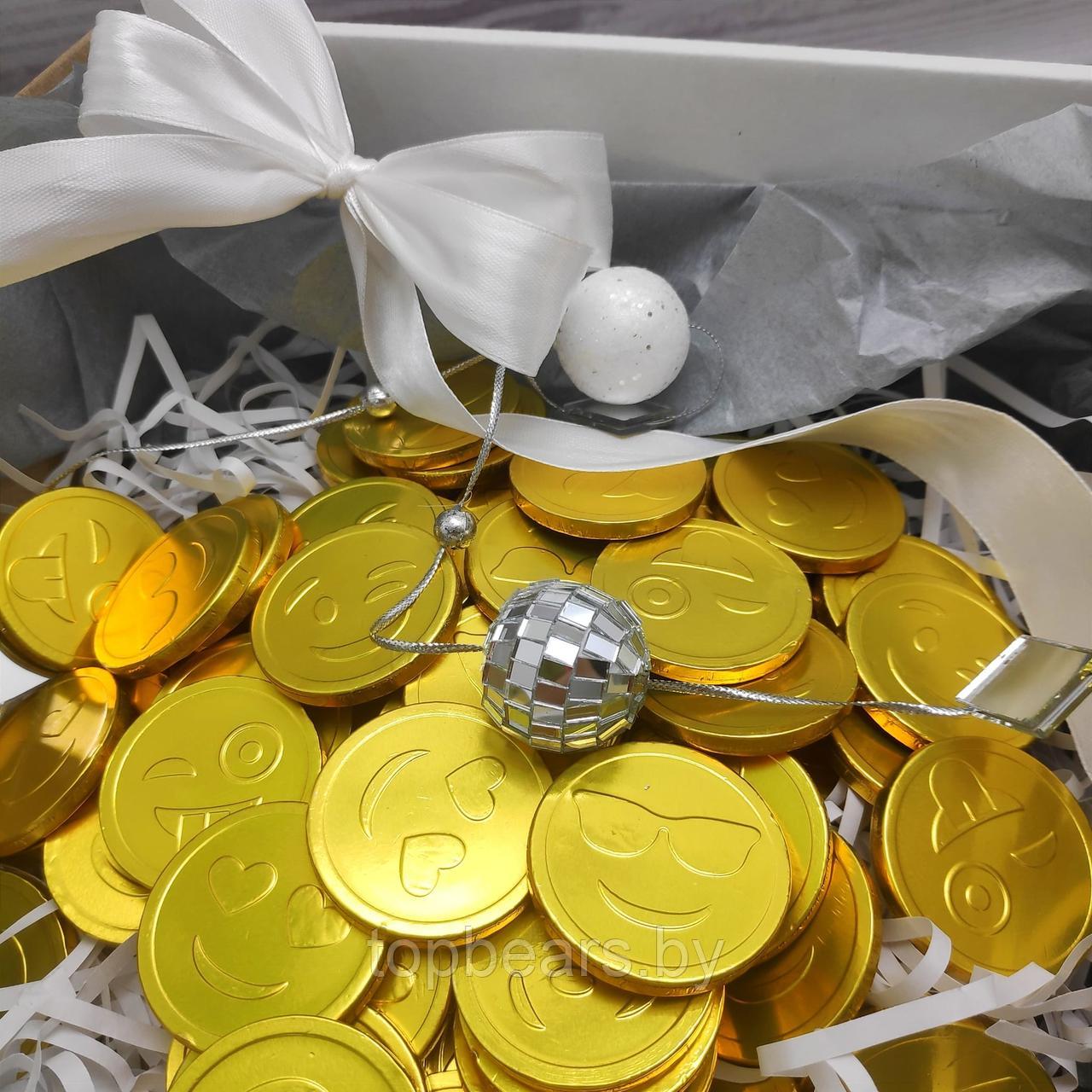 Золотые шоколадные монеты «Смайлик» MIX, набор 20 монеток - фото 10 - id-p197369613