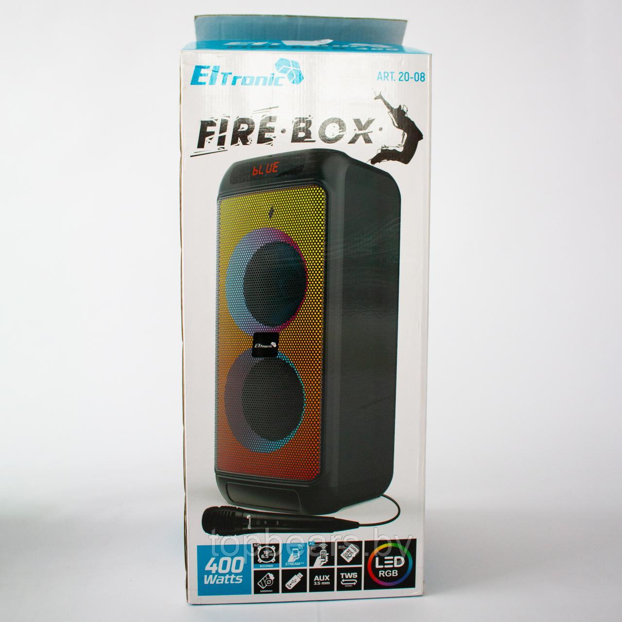 Напольная колонка ELTRONIC FIRE BOX 400 Watts арт. 20-08 с микрофоном и LED цветомузыкой - фото 7 - id-p197369622