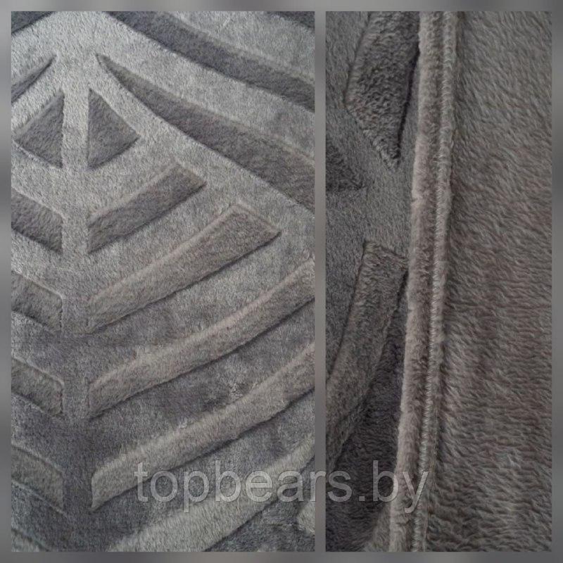 Плед флисовый Премиум 200 х 220 см (Северная Осетия) Рисунок "Волна" Сиреневый меланж - фото 8 - id-p197369551