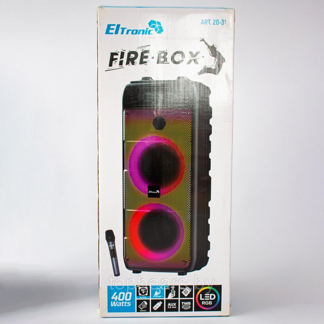 Беспроводная портативная bluetooth колонка Eltronic FIRE BOX 400 Watts арт. 20-31 с беспроводным микрофоном, - фото 8 - id-p197369638