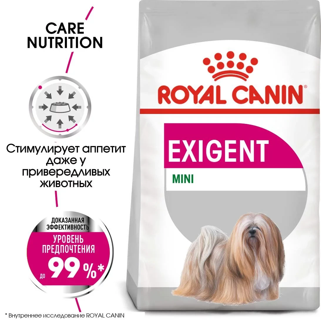 Сухой корм для собак ROYAL CANIN Mini Exigent сухой корм для взрослых и стареющих собак, привередливых в - фото 2 - id-p197376295