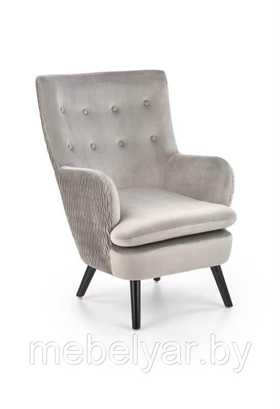 Кресло HALMAR RAVEL серый/черный - фото 1 - id-p197378796