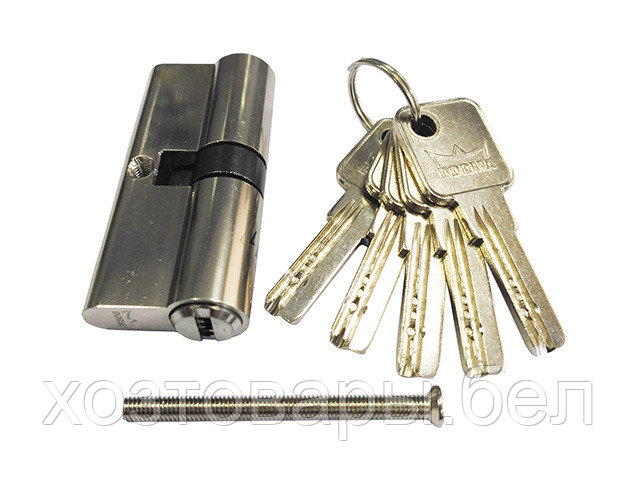 Цилиндровый механизм 80 (40x40) ключ/ключ (никель) ASTEX - фото 1 - id-p197372195