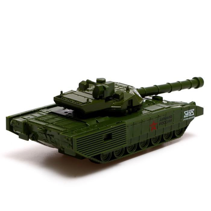 Модель металлическая "Армата танк Т-14. Армия России", 12 см, вращается башня, инерция, световые и звуковые - фото 3 - id-p197270195