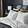 IKEA/  СИЛЬВЕРТИСТЕЛЬ Пододеяльник и 2 наволочки, белый/темно-серый,200x200/50x60 см, фото 5