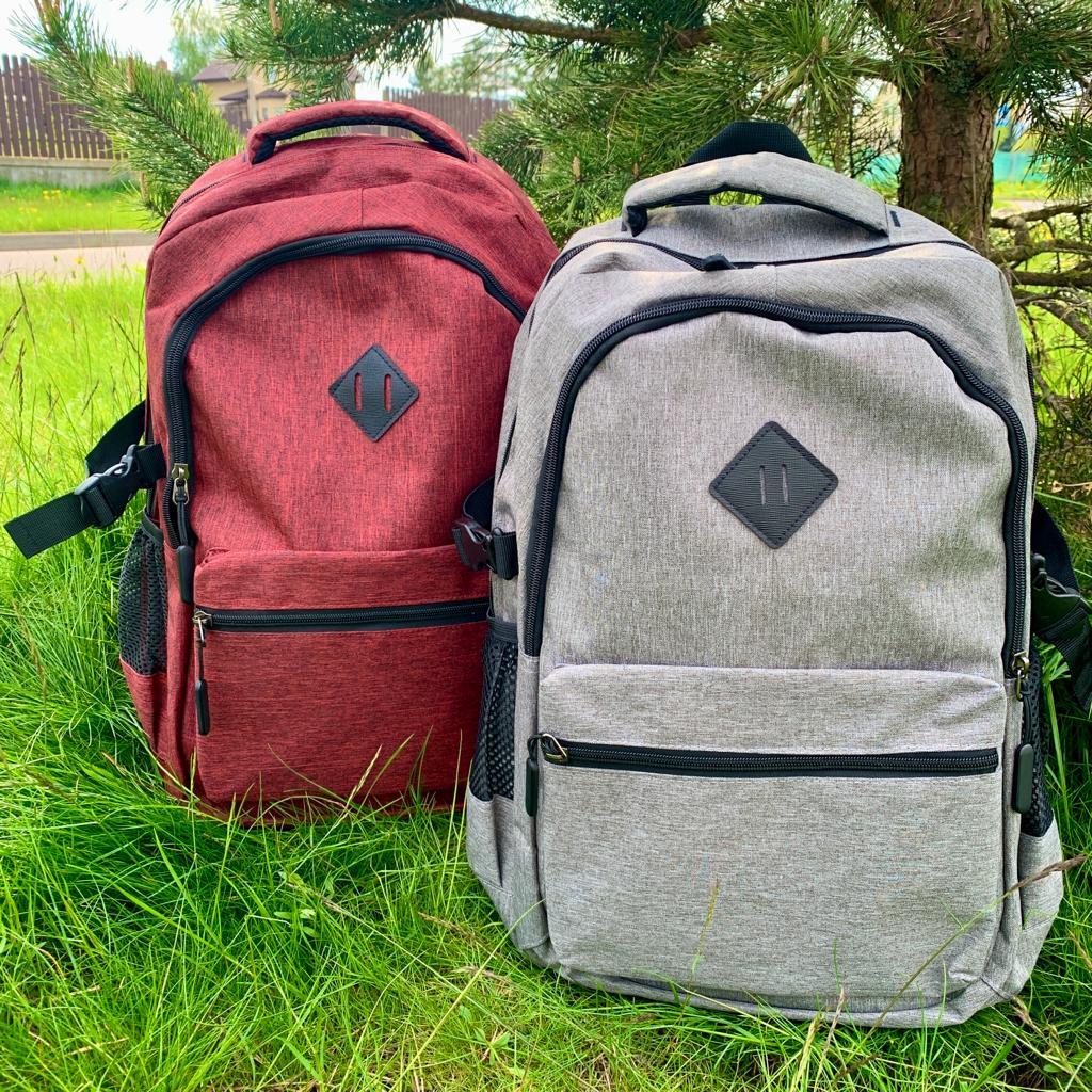 Городской рюкзак Gerk с USB и отделением для ноутбука до 17,32" Красный - фото 5 - id-p197385733
