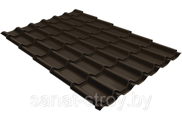 Металлочерепица Classic 0,5 Rooftop Matte RR 32 Темно-коричневый - фото 1 - id-p197386295