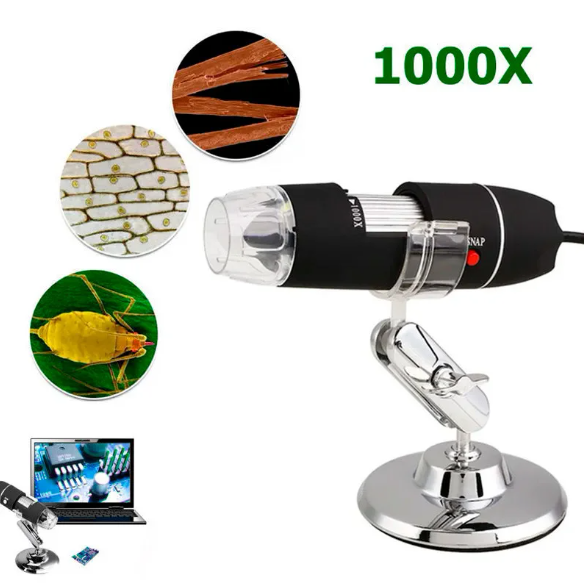 Цифровой USB-микроскоп Digital microscope electronic magnifier (4-х кратный ZOOM, с регулировкой 50-1000 - фото 2 - id-p150645623