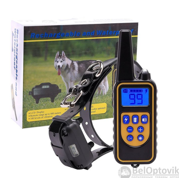 Электроошейник (до 67 см) 800м. для собак дрессировочный Rechargeable and Waterproof IP67 - фото 8 - id-p130550642