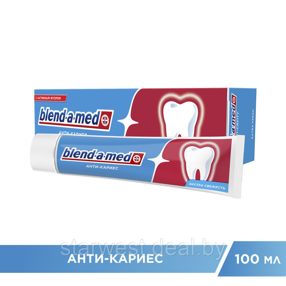 Blend-a-med Анти-Кариес Экстра Свежесть 100 мл Зубная паста со свежестью - фото 1 - id-p159225451