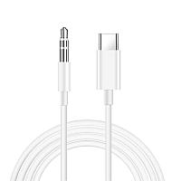 Кабель USB Type-C - jack 3.5mm (AUX), 1 метр, белый 556293