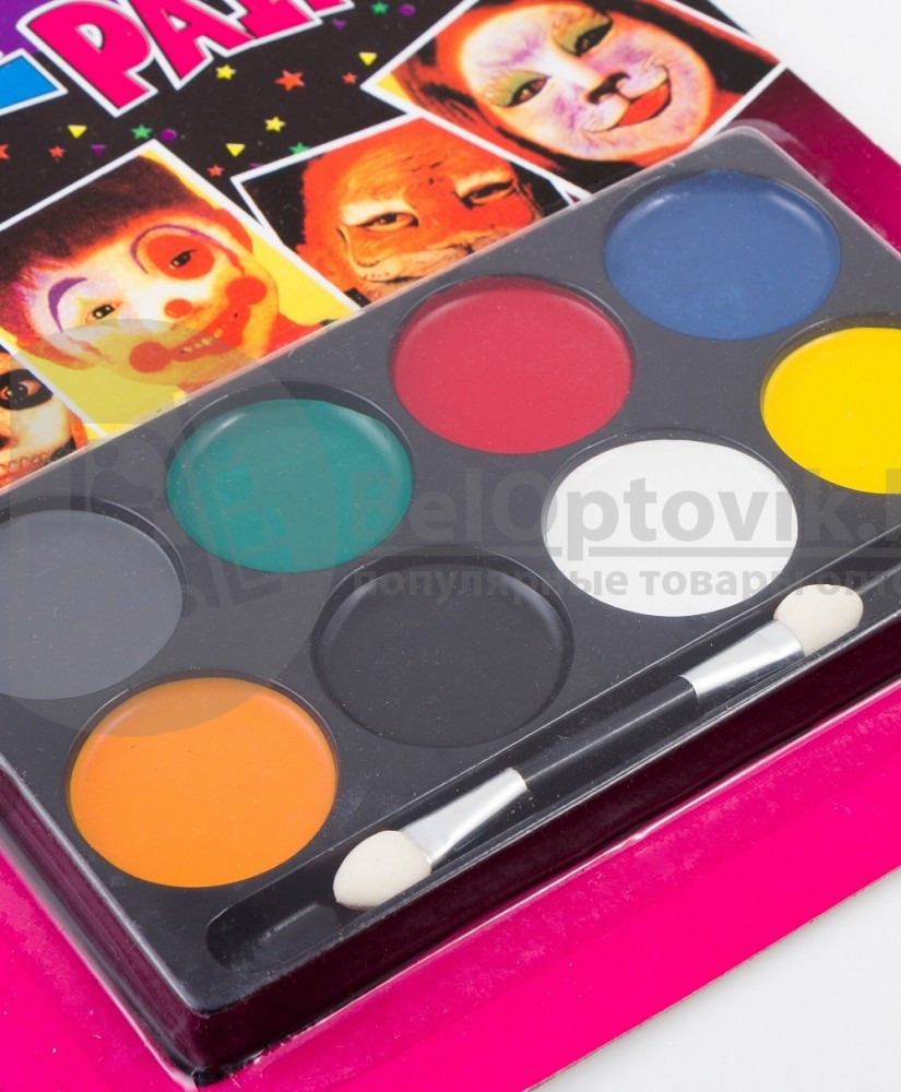 Аквагрим Face Paints (8 цветов кисточка) - фото 3 - id-p197390884