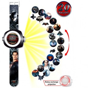 Часы детские наручные с проектором 24 картинки Бетмен, СуперМен - фото 1 - id-p197390838