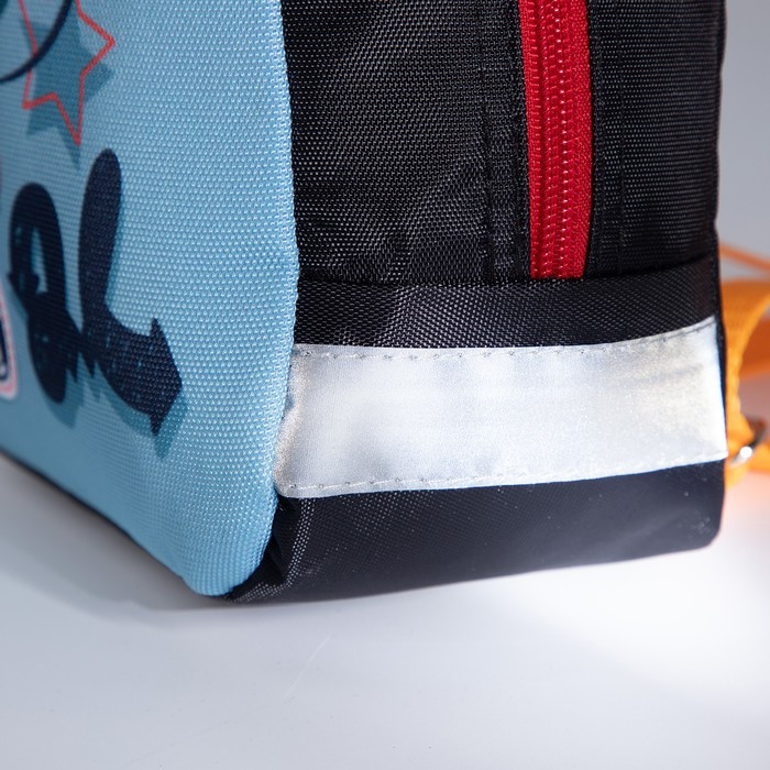 Рюкзак детский на молнии, светоотражающая полоса, цвет синий - фото 4 - id-p197393137