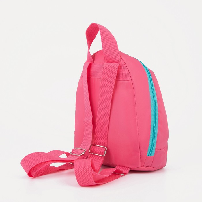 Рюкзак детский на молнии, светоотражающая полоса, цвет розовый - фото 2 - id-p197393139