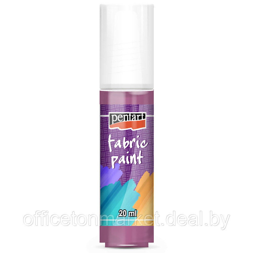 Краски для текстиля "Pentart Fabric paint", 20 мл, малиновый - фото 1 - id-p197392950