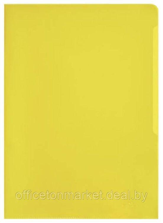Папка-уголок "Durable", A4, 120 мк, пластик, желтый - фото 1 - id-p197355085