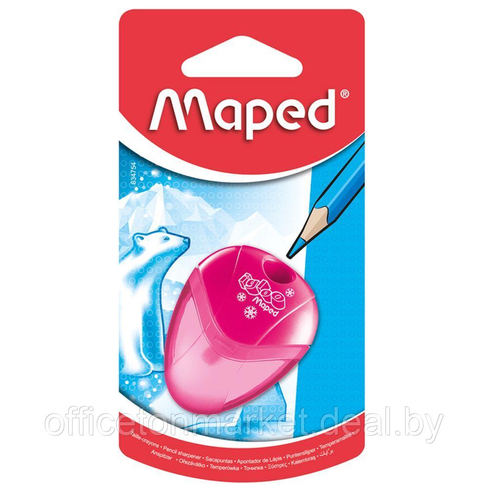 Точилка Maped "I-Gloo", 1 отверстие, с контейнером, блистер - фото 3 - id-p197279664